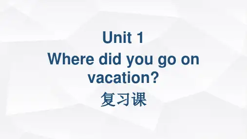 Unit1复习课课件人教版英语八年级上册