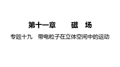 2025高考物理总复习带电粒子在立体空间中的运动