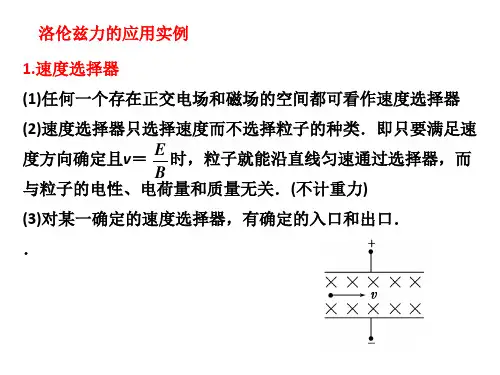 高中物理《洛伦兹力的应用实例》课件ppt