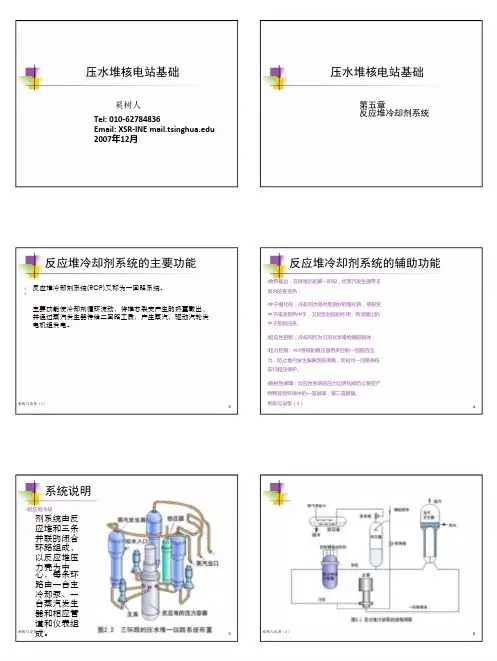 【清华压水堆核电厂运行】系统与设备(5)一回路系统(4+3+3)