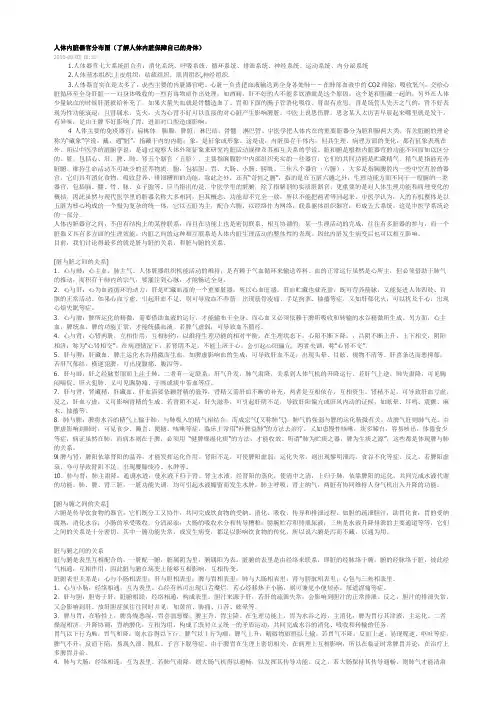 人体器官分布图