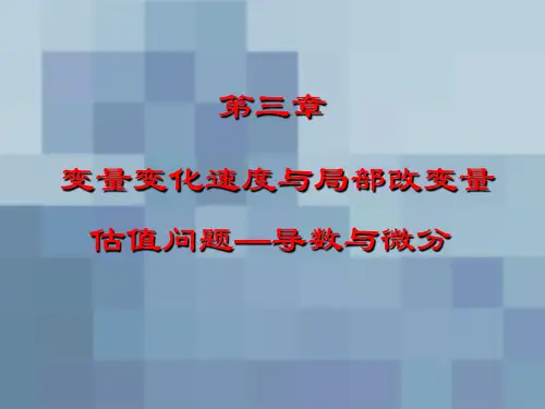 估值问题—导数与微分详解