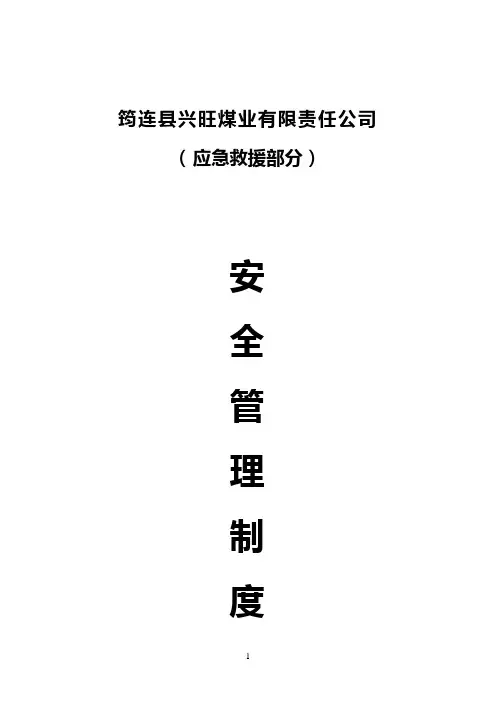 安全生产管理制度(质量标准化  应急救援)