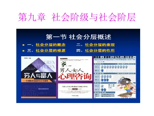第九章  社会阶级与社会阶层