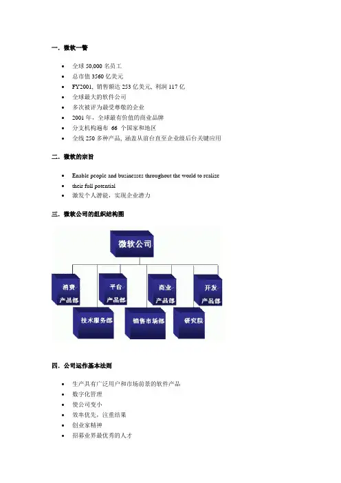 微软的企业管理和企业文化