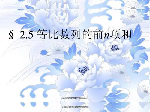 等比数列的前n项和公式课件