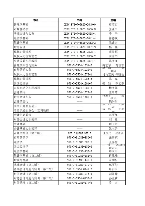春季高职高专书目1208
