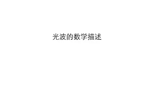 高二物理竞赛课件光波的数学描述