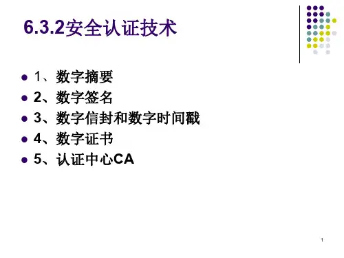 数字签名技术  ppt课件