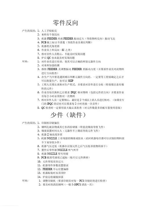 SMT不良产生原因及解决办法