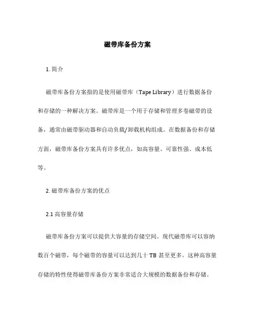 磁带库备份方案