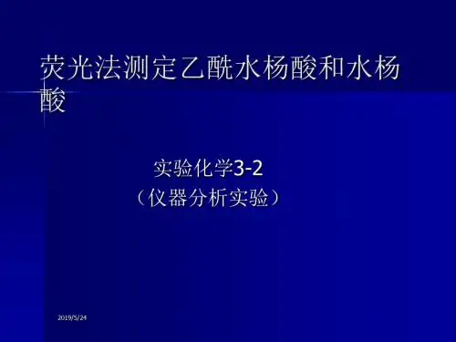 荧光法测定乙酰水杨酸和水杨酸