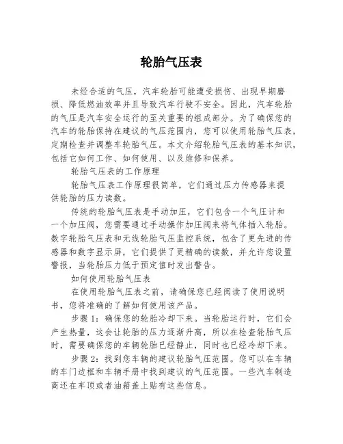 轮胎气压表