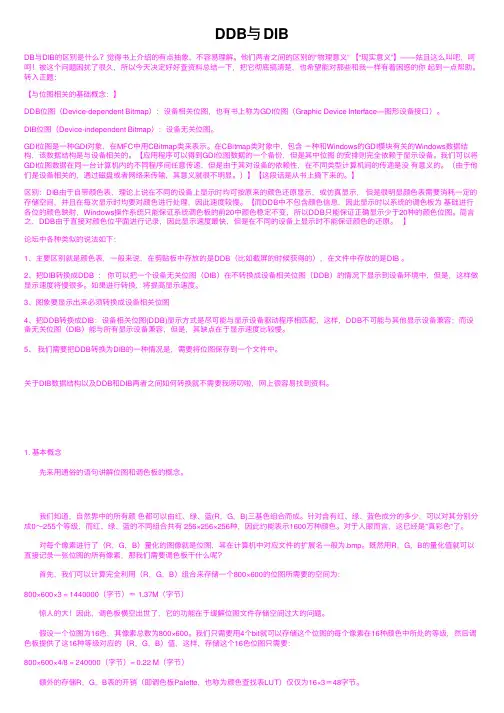 DDB与DIB