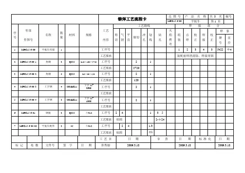 平板车翻斗车焊接工艺卡