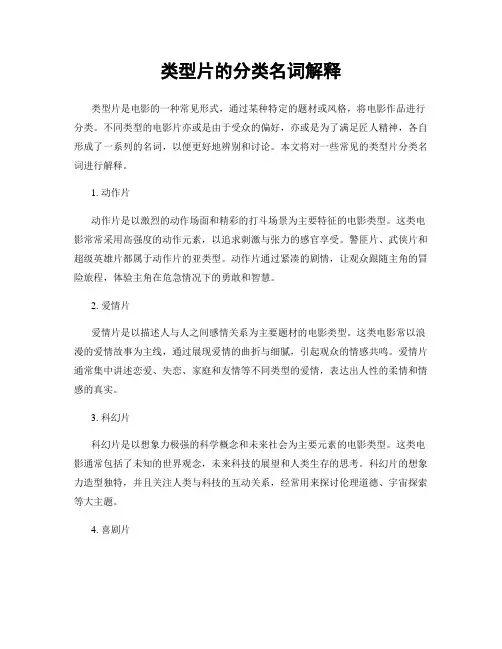 类型片的分类名词解释