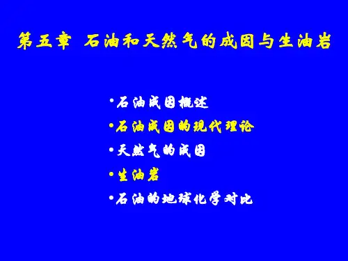 石油地质学第5章油气的生成解析