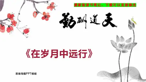 《在岁月中远行》读书笔记PPT模板思维导图下载