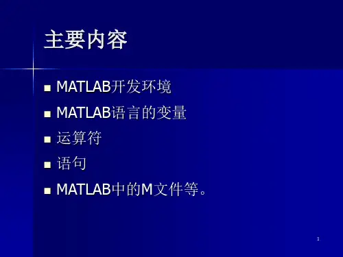 第二节MATLAB程序设计基础