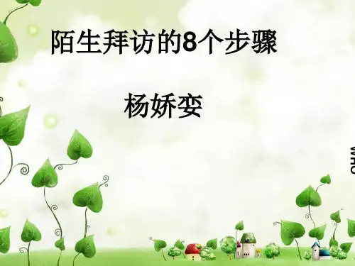 陌生拜访个步骤技巧PPT课件