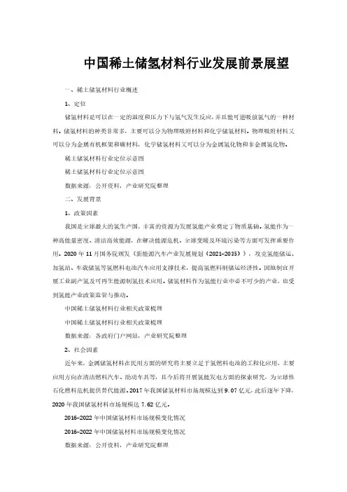 中国稀土储氢材料行业发展前景展望