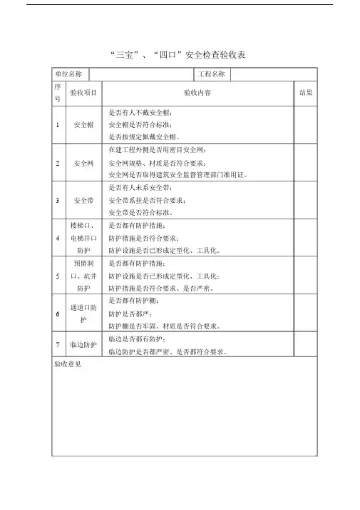 “三宝”、“四口”安全检查验收表.docx