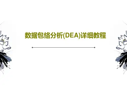 数据包络分析(DEA)详细教程44页PPT