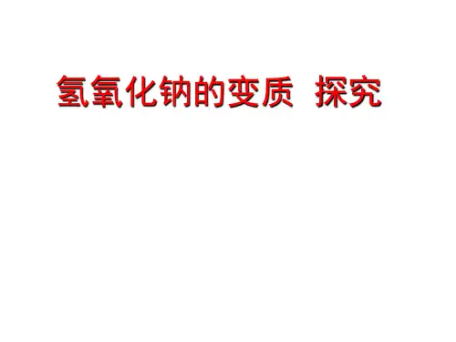 氢氧化钠变质的探究PPT课件(初中科学)