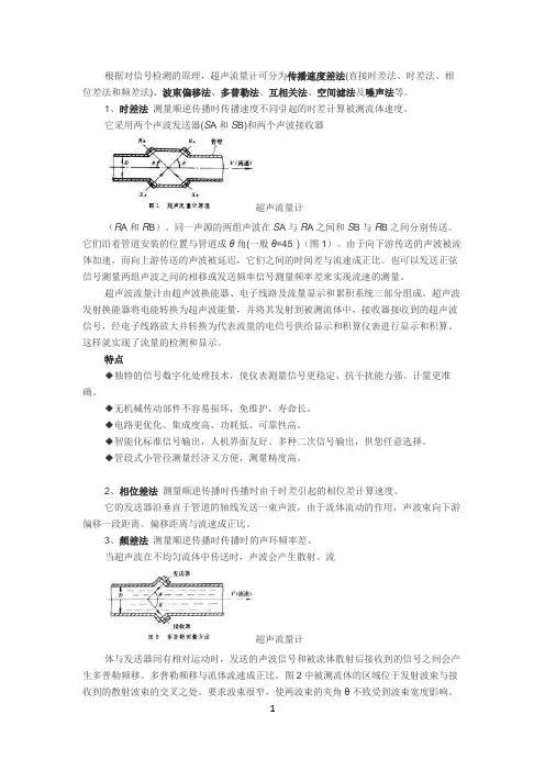 超声流量计部分资料汇总及巴歇尔槽规格和安装
