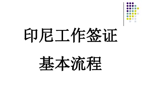 印尼工作签证的基本流程