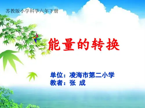 小学六年级下册 -能量的转换苏教版 ppt(22张)