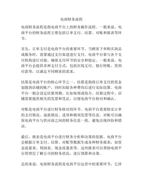 电商财务流程