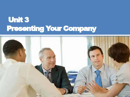 剑桥商务英语课件Presenting Your Company