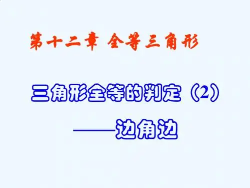 数学人教版八年级上册12.2三角形全等的判定定理2(SAS).2 三角形全等的判定