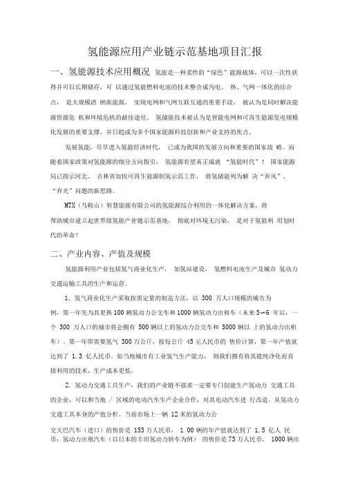 氢能源应用产业基地项目汇报(2)