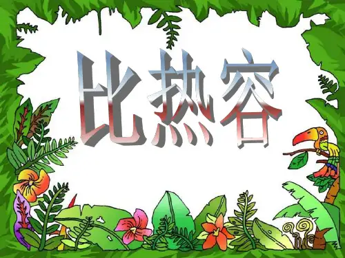 初三物理《比热容》ppt课件