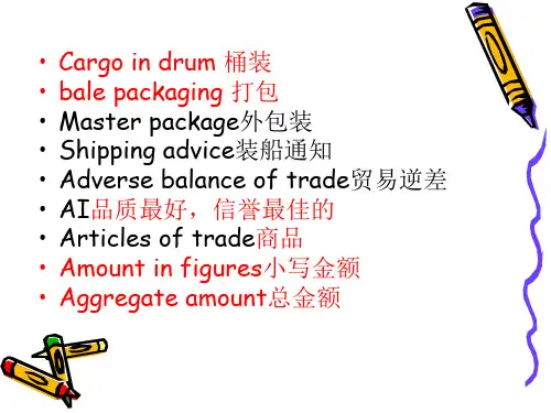 自考商务英语翻译词汇