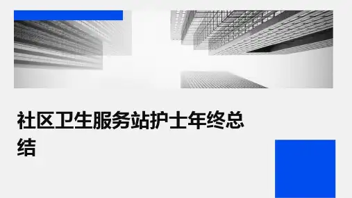 社区卫生服务站护士年终总结PPT