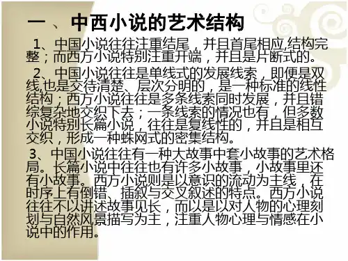 中西小说比较