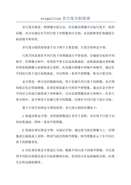 ecognition多尺度分割原理