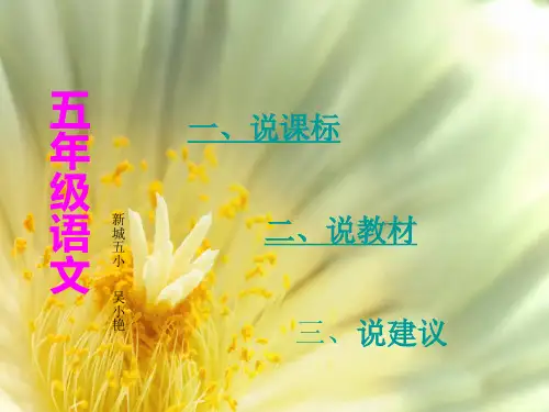 五年级下册说课标说教材