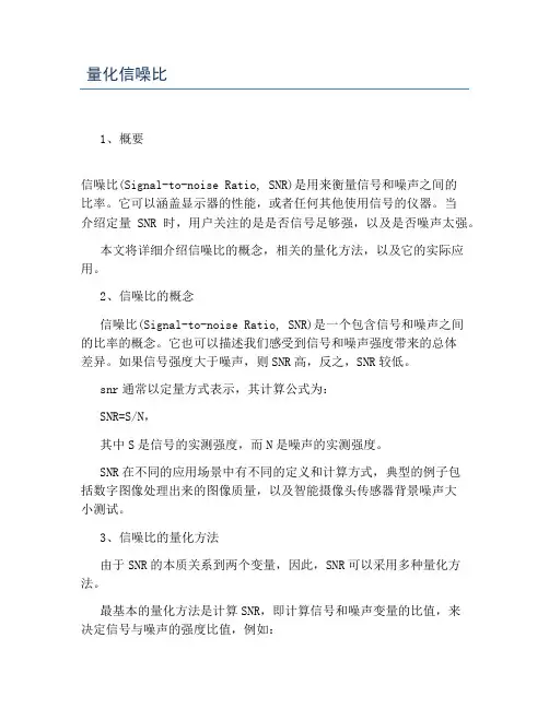 量化信噪比