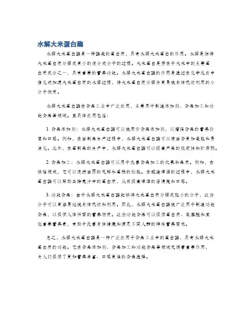 水解大米蛋白酶