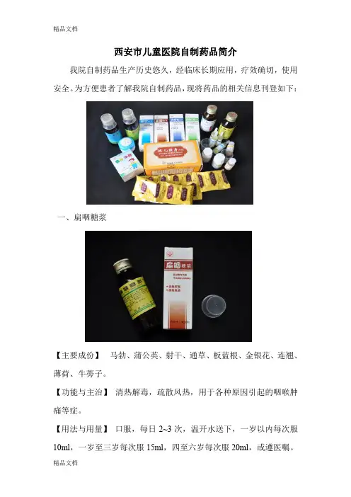 (整理)医院自制药品简介.