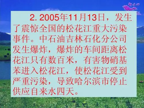 松花江重大污染事件