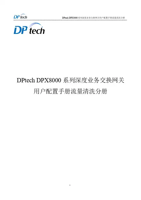 DPtech DPX8000 系列深度业务交换网关用户配置手册(流量清洗业务板)