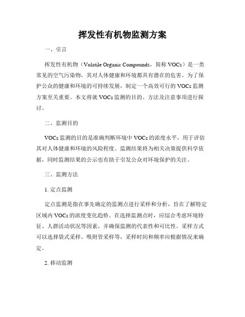 挥发性有机物监测方案