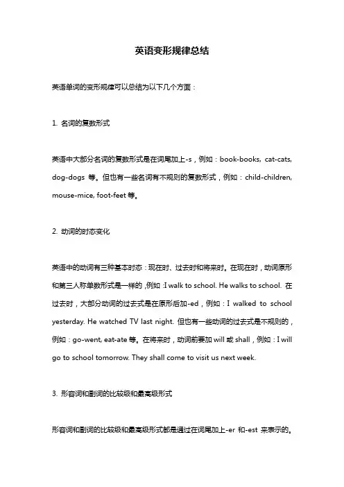 英语变形规律总结