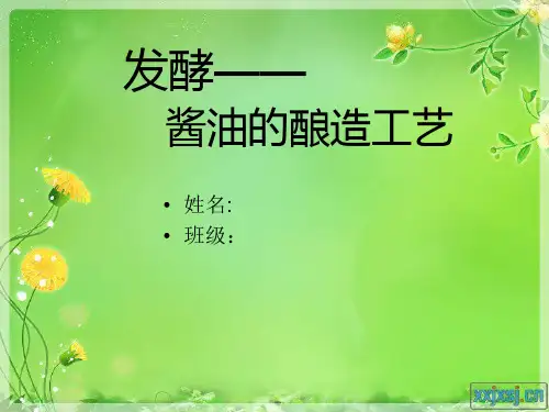 发酵酱油的酿造工艺(PPT32张)