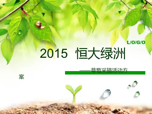 恒大绿洲草莓采摘活动方案PPT课件